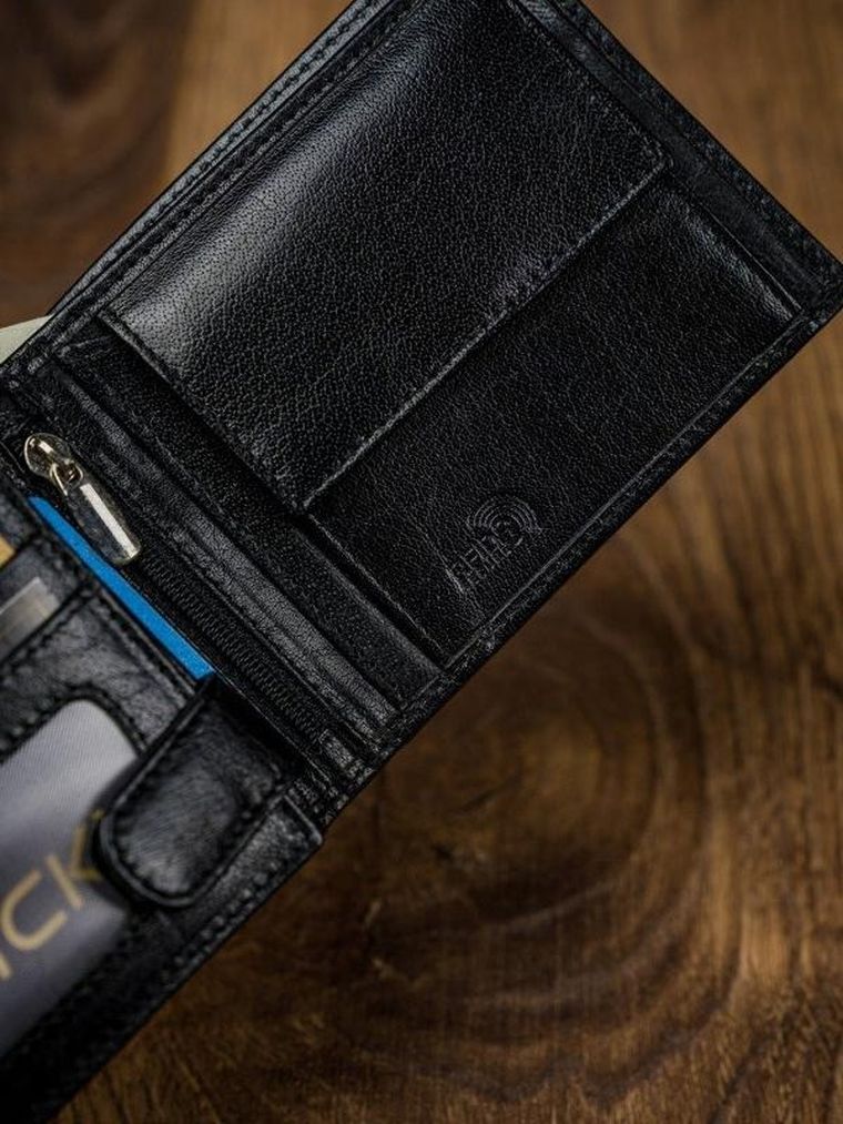 Poziomy portfel męski dwukolorowy ze skóry naturalnej HQ, Rovicky