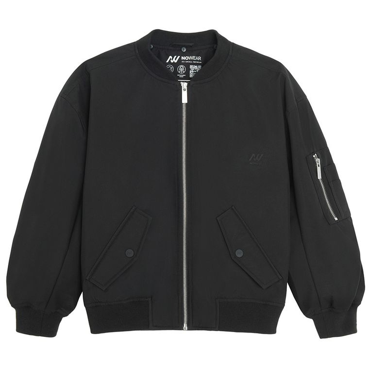 Przejściowa kurtka bomberka unisex z odpinanym kapturem NOWEAR