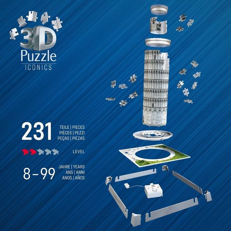 Ravensburger, Krzywa Wieża w Pizie, puzzle 3D
