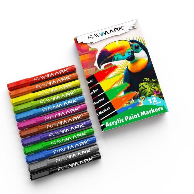 Rawmark, markery akrylowe, 12 szt.