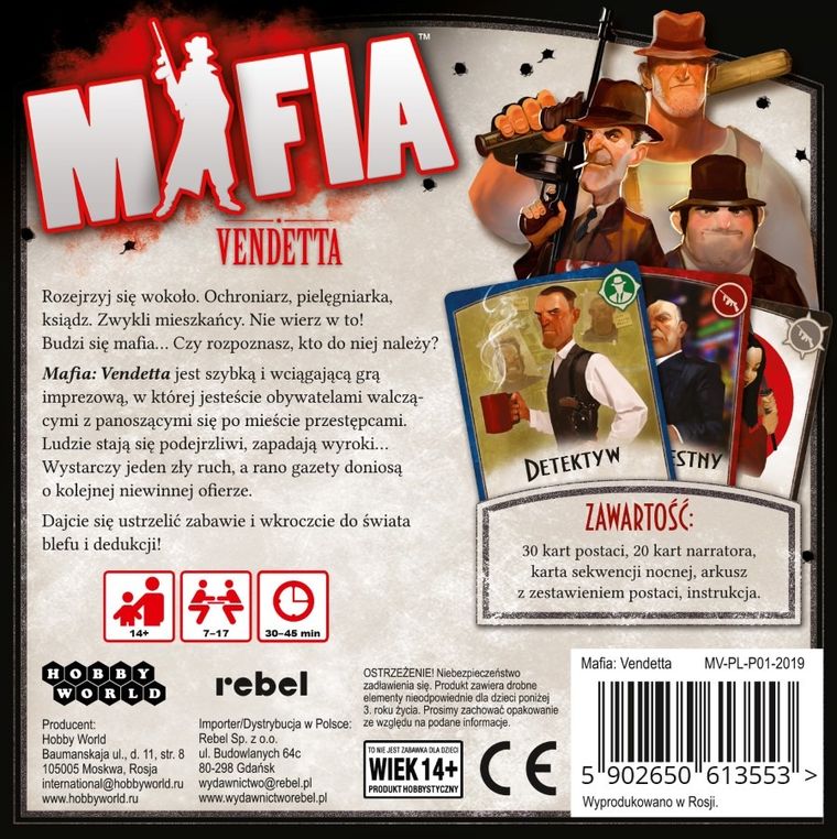Rebel, Mafia: Vendetta (edycja polska), gra imprezowa