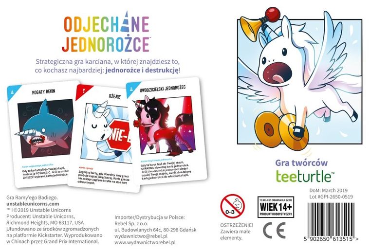 Rebel, Odjechane Jednorożce, gra karciana