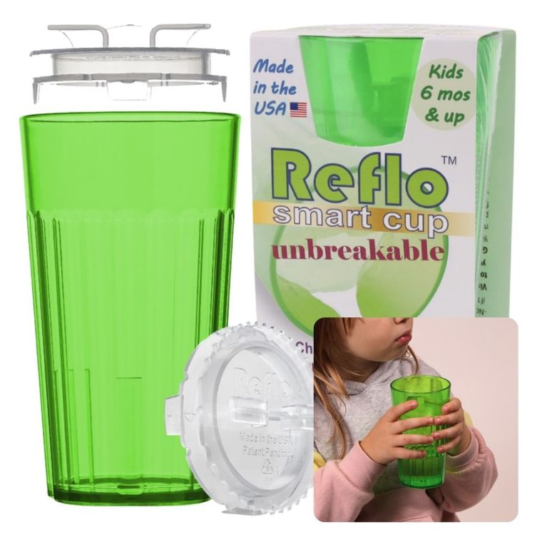 Reflo, kubek do nauki picia, zielony, 280 ml