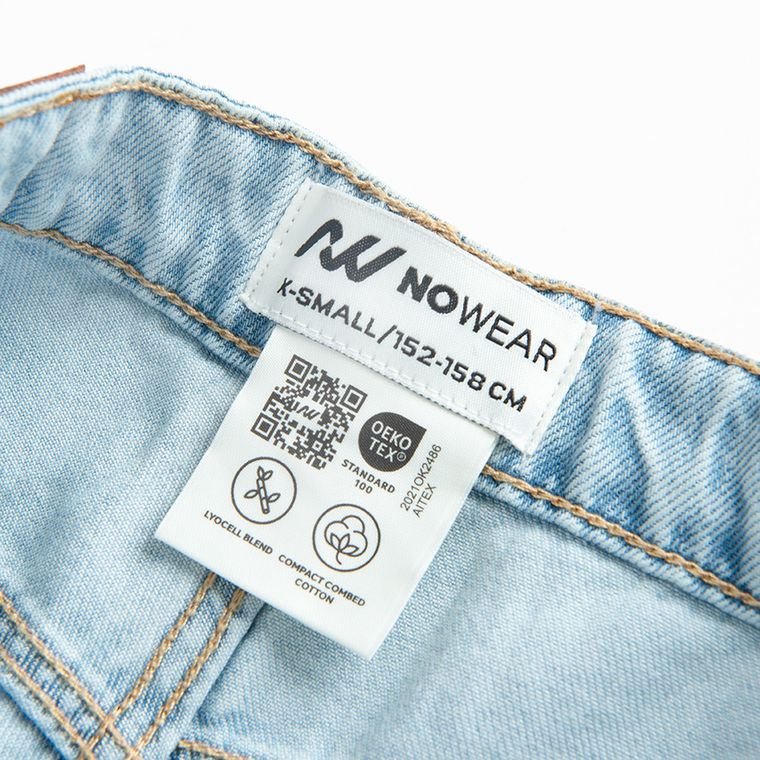 Regulowane jeansy o kroju wide leg NOWEAR