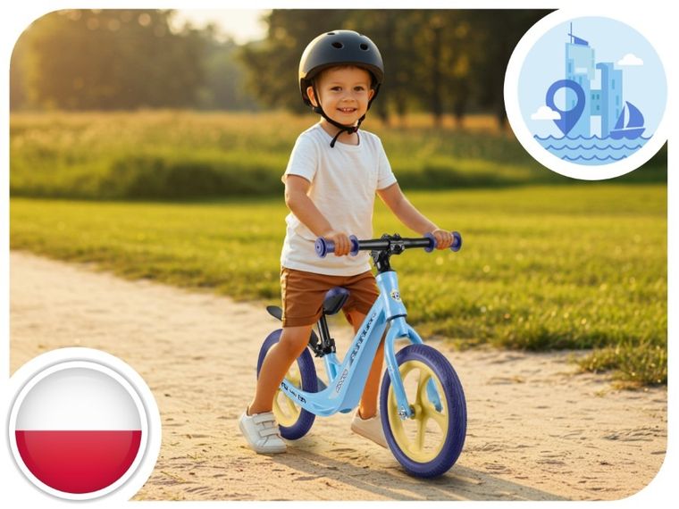 Ricokids, Funnu, rowerek biegowy dla dzieci, niebieski