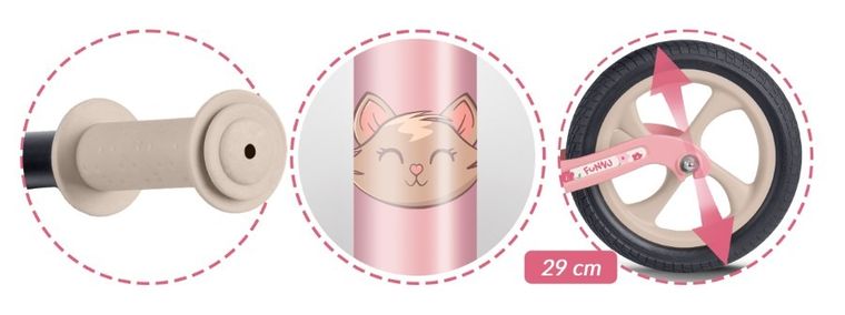 Ricokids, Funnu, rowerek biegowy dla dzieci, różowy