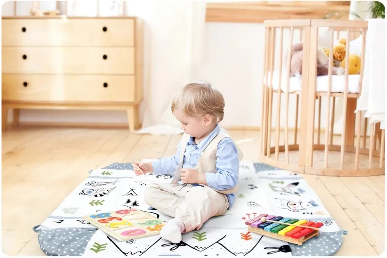 Ricokids, Królik, edukacyjna mata interaktywna, zabawki, szara