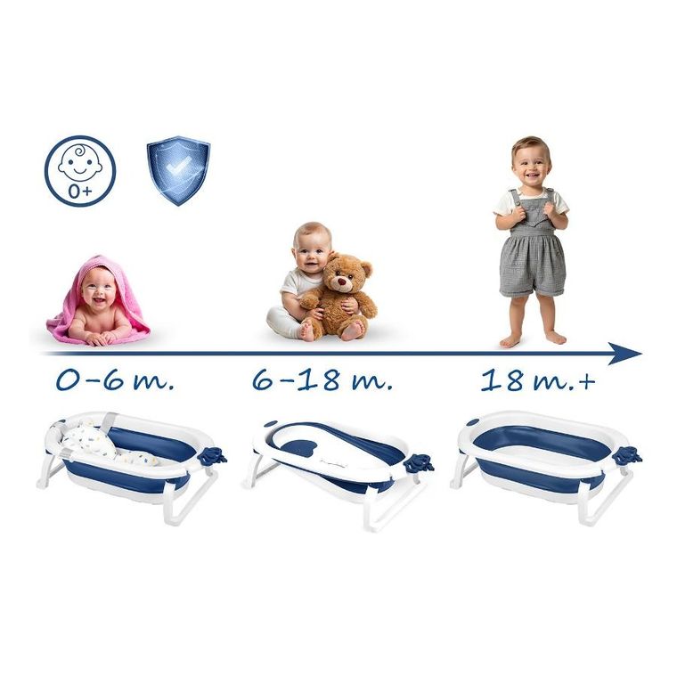 Ricokids, RK-286, wanienka składana z wkładką, biało-niebieska