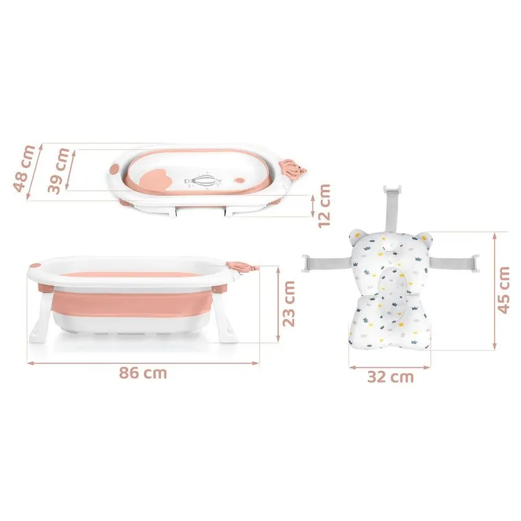 Ricokids, RK-286, wanienka składana z wkładką, biało-różowa