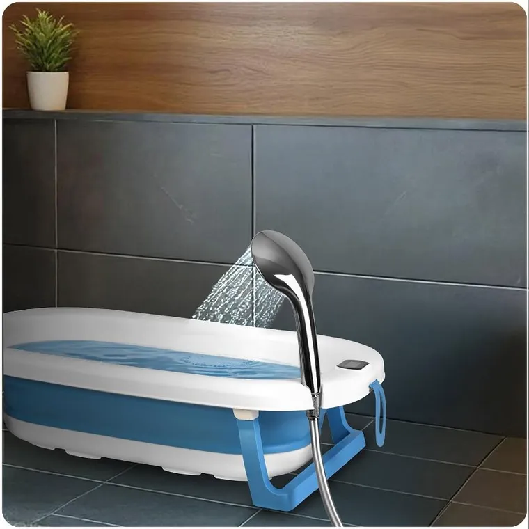 Ricokids, RK-287, wanienka składana ze stelażem, termometrem i wkładką, biało-niebieska