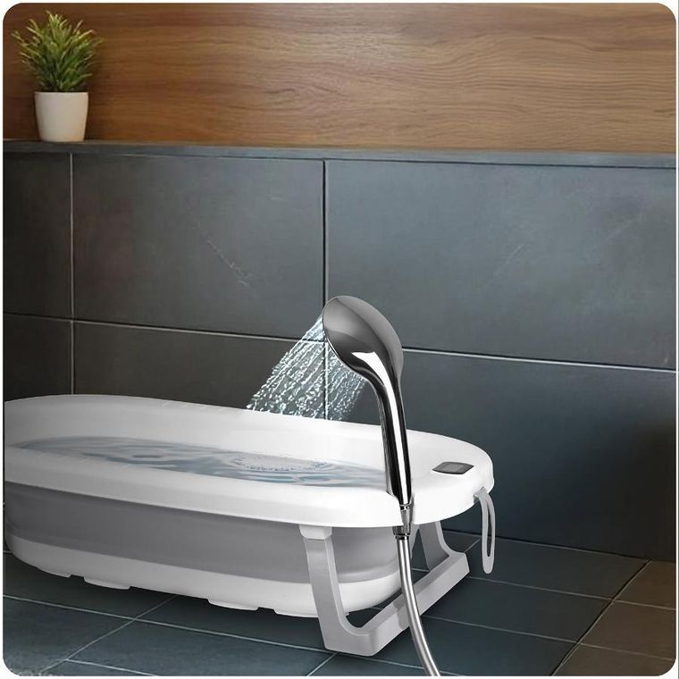 Ricokids, RK-287, wanienka składana ze stelażem, termometrem i wkładką, biało-szara