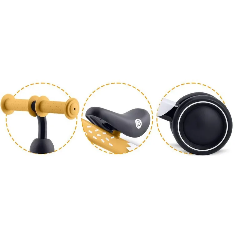 Ricokids, rowerek biegowy dla dzieci, trójkołowy, żółty