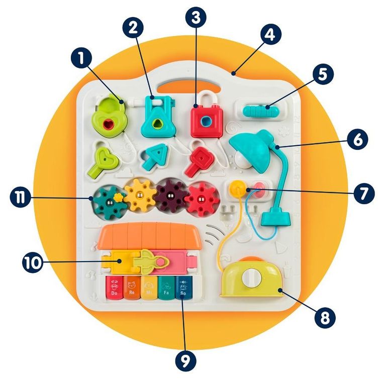 Ricokids, stolik edukacyjny z muzyką i dźwiękie