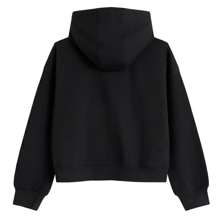 Rozpinana bluza z kapturem o kroju crop NOWEAR