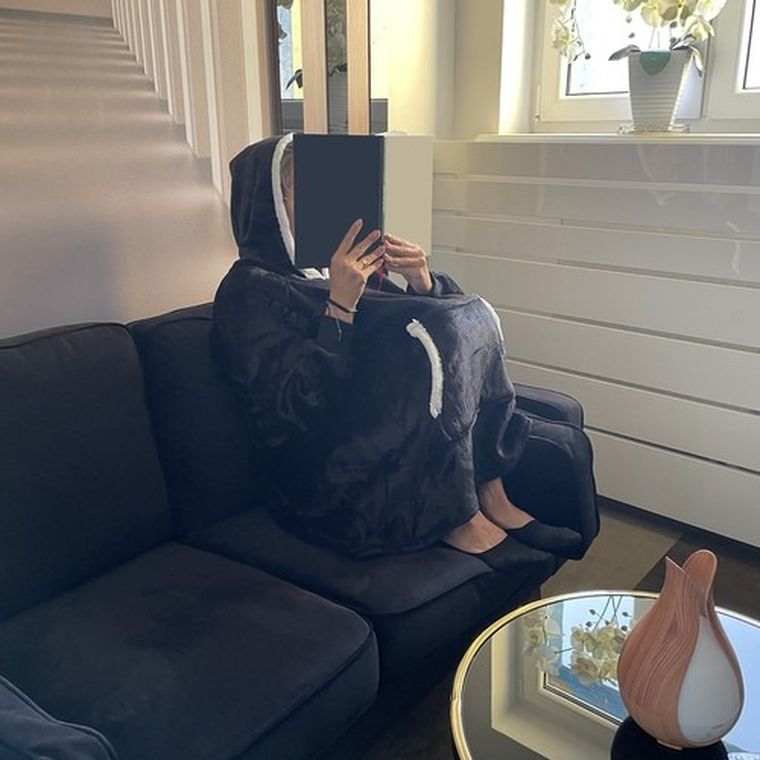 Ruhhy, bluza XXL, koc, czarny