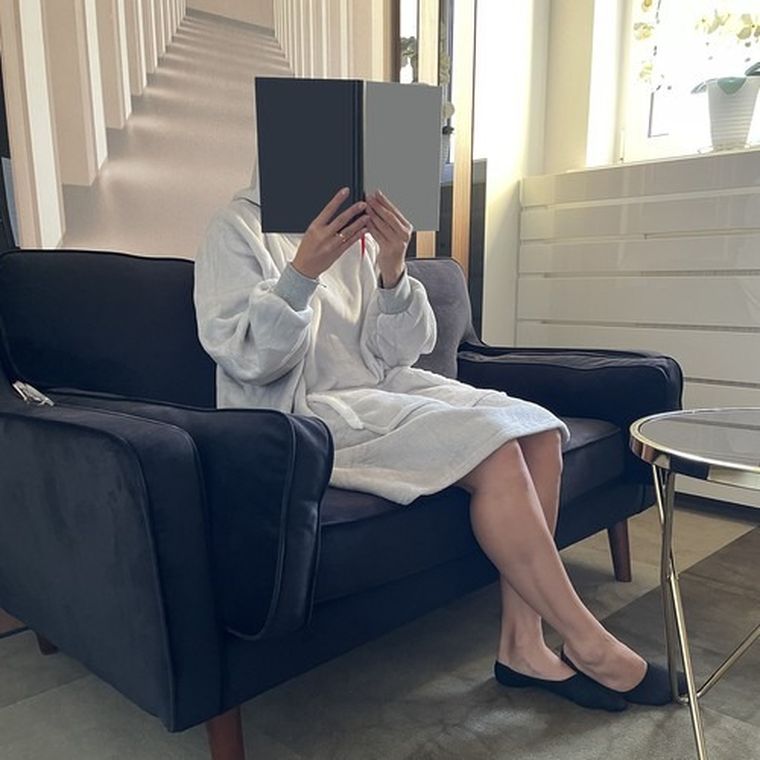 Ruhhy, bluza XXL, koc, szary