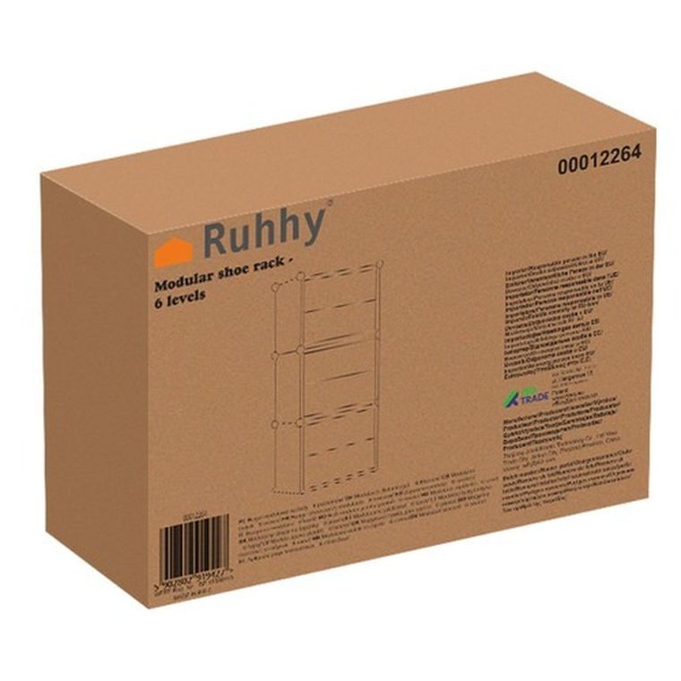 Ruhhy, regał modułowy na buty, 6 poziomów