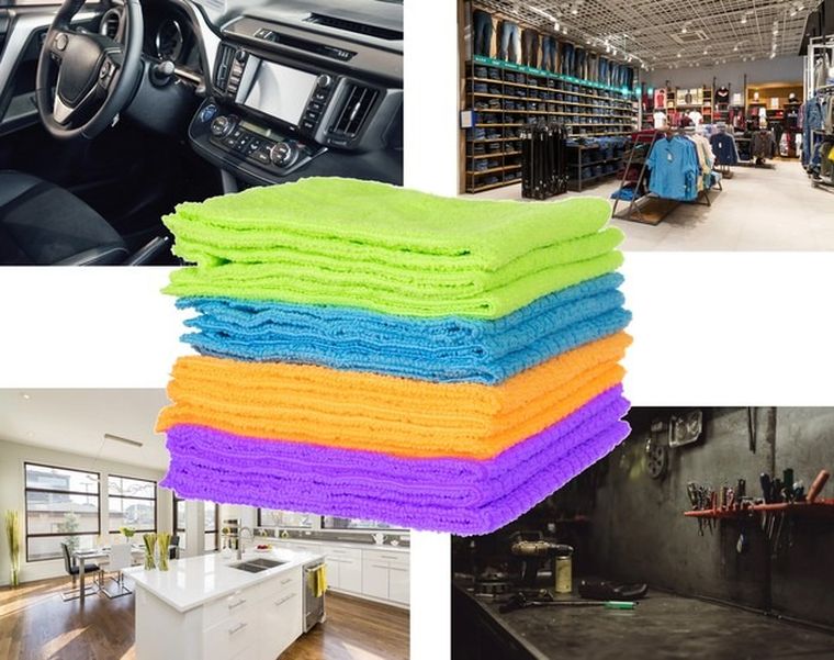 Ruhhy, ściereczki z mikrofibry, zestaw 12 szt.