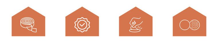 Ruhhy, taśma, rzep samoprzylepny, biały, 5m x 5cm