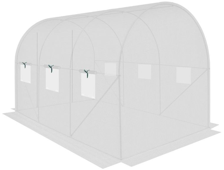 Saska Garden, folia na tunel ogrodowy, biała, 200-300-200 cm
