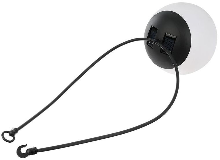 Saska Garden, lampa solarna plastikowa, kula wisząca, 20 cm