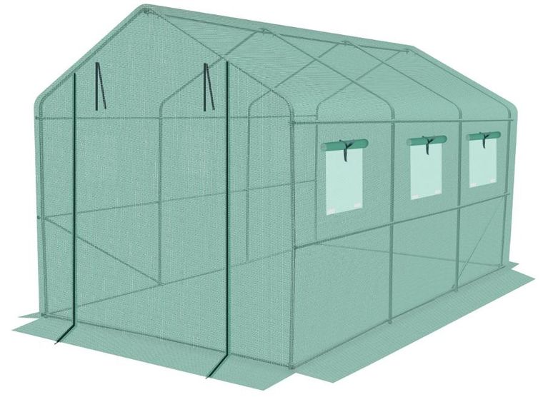 Saska Garden, tunel ogrodowy, szklarnia, zielona, 200-350-200 cm