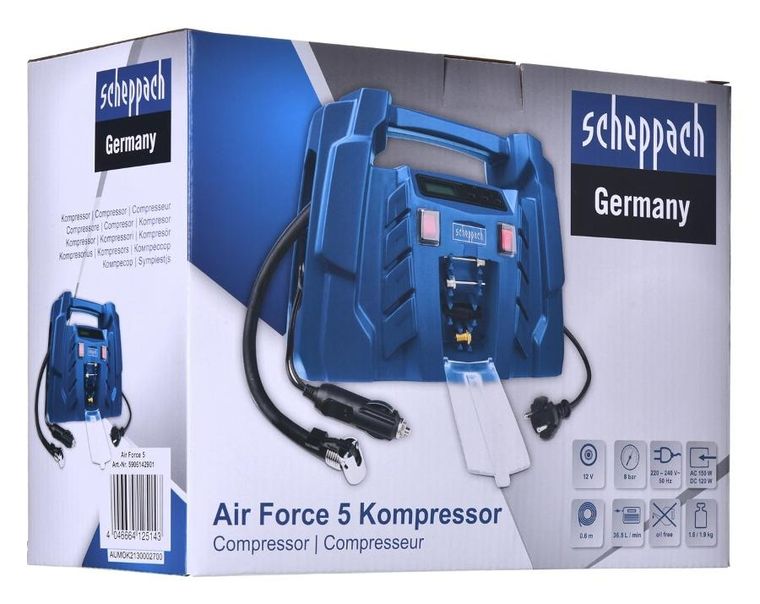 Scheppach, kompresor walizkowy, AIR-FORCE 5