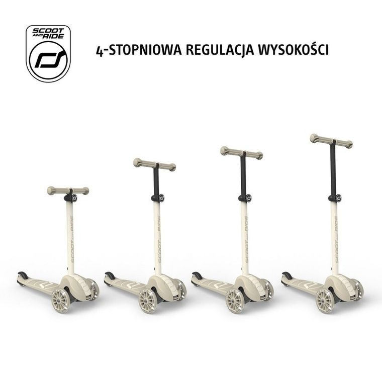 Scoot & Ride, Highwaykick 3S, hulajnoga z systemem sterowania 2w1, Ash