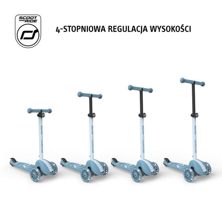 Scoot & Ride, Highwaykick 3S, hulajnoga z systemem sterowania 2w1, Steel
