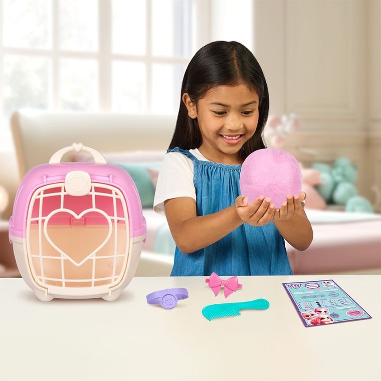 Scruff a Luvs, zwierzaczek kudłaczek, maskotka do kąpania, różowy, 1 szt.