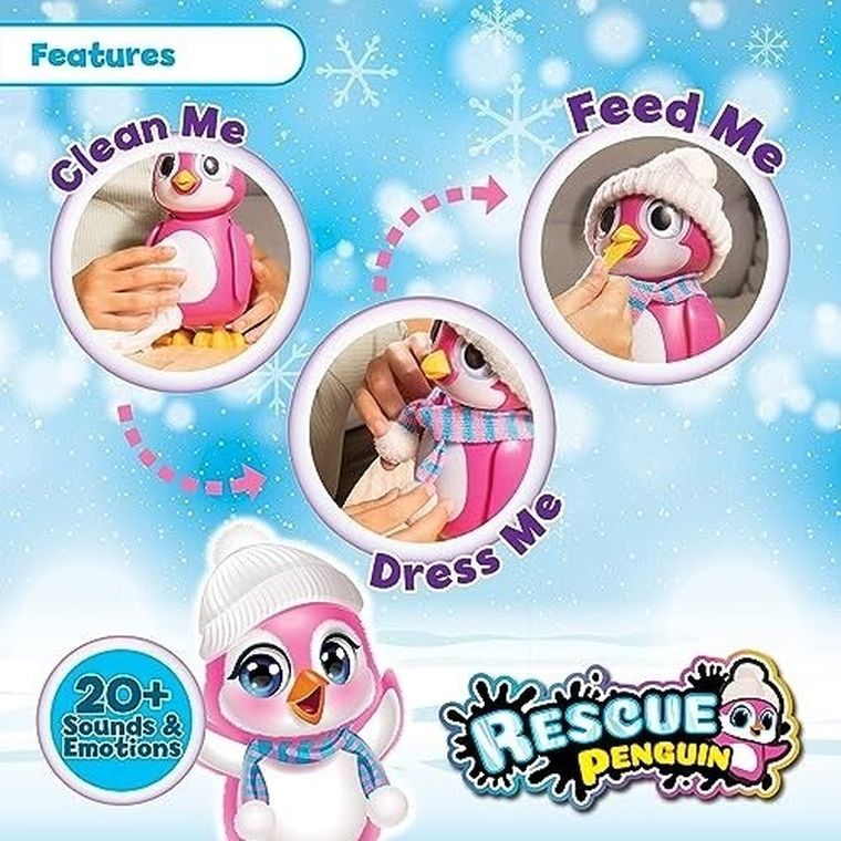 Silverlit, Pingwin, figurka interaktywna, różowy
