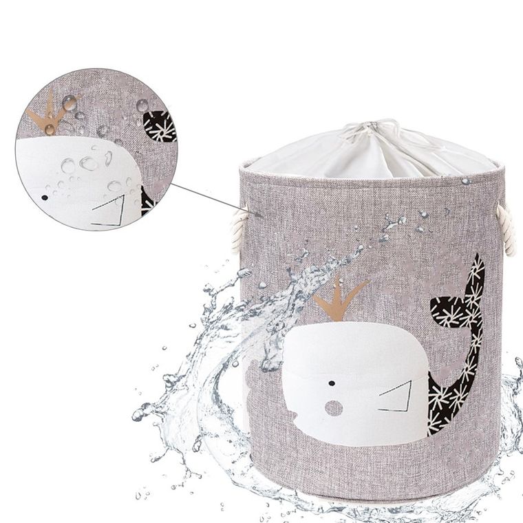 Sipo, kosz na zabawki XXL, wersja premium, zamykany na ściągacz, Wieloryb