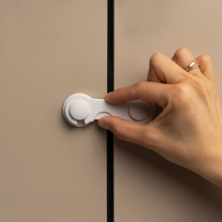 Sipo, zestaw zabezpieczeń do szaf i szuflad na zatrzask, 10 szt.