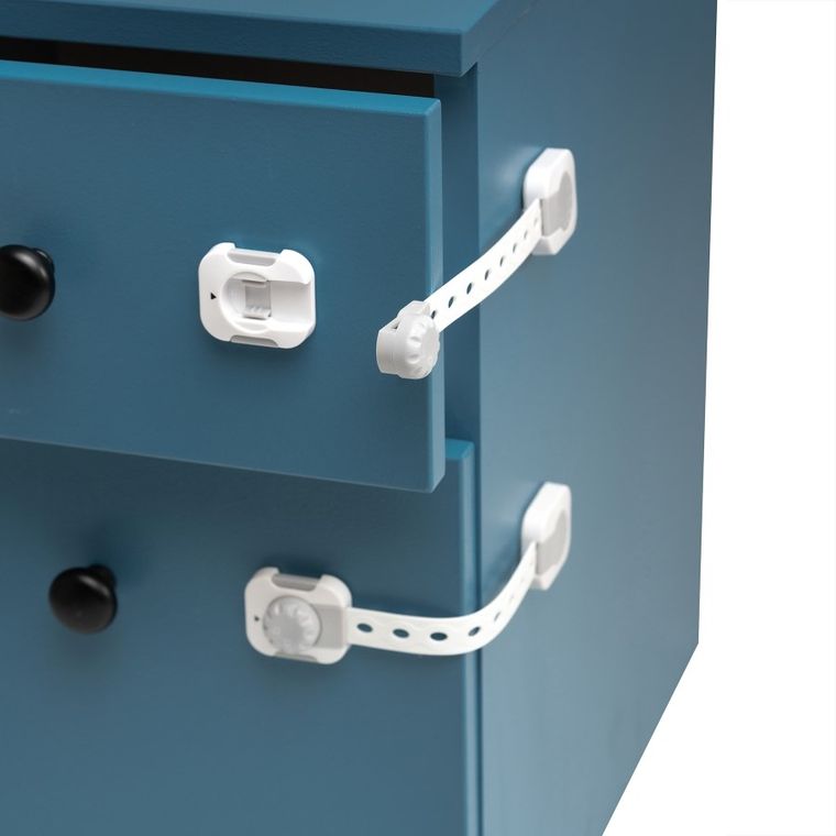 Sipo, zestaw zabezpieczeń do szaf i szuflad z funkcją smart lock, 6 szt.