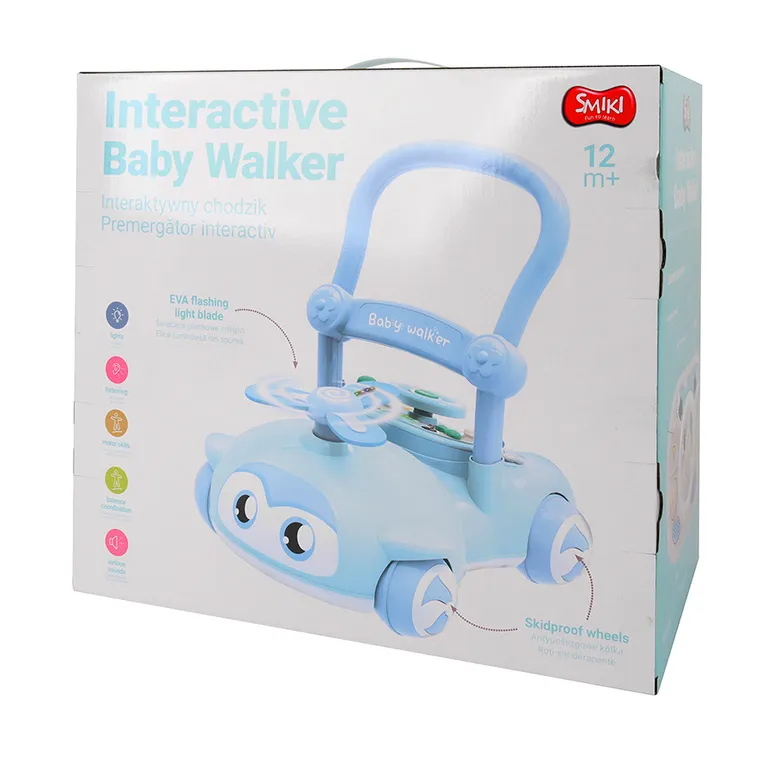 Smiki, Interactive Baby Walker, chodzik, samolocik, niebieski
