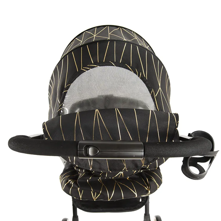 Smiki, Thunder Pro, wózek spacerowy, czarno-złoty