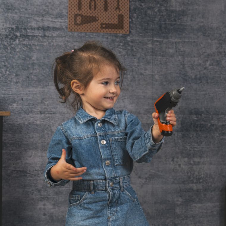 Smoby, Black+Decker, warsztat z dźwigiem, Bricolo Builder