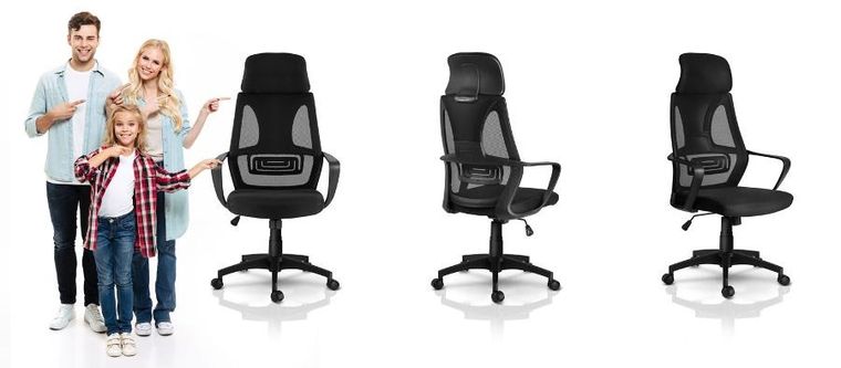 Sofotel, Praga, fotel biurowy, czarny