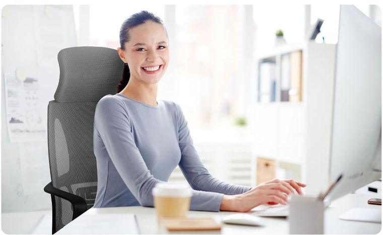 Sofotel, Praga, fotel biurowy, szary