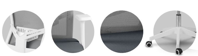 Sofotel, Rotar, fotel biurowy, szary