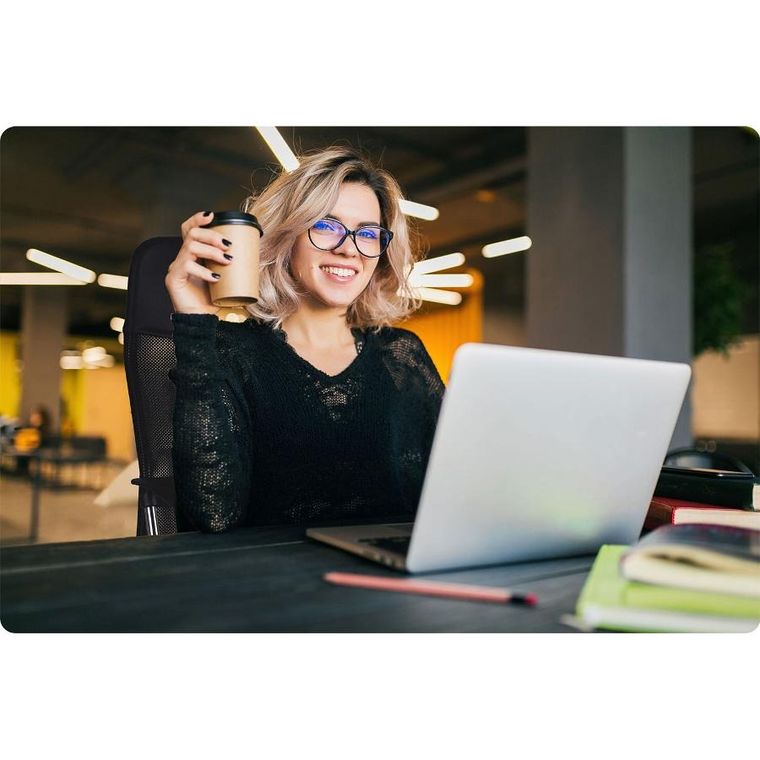 Sofotel, Tamar, fotel biurowy z mikrosiatki, czarny