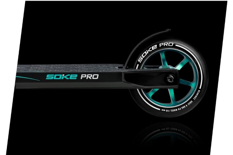 Soke, Pro, hulajnoga wyczynowa, czarno-srebrno-turkusowa