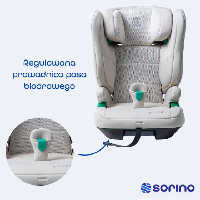 Sorino, Ceres, fotelik samochodowy, beige, 100-150 cm