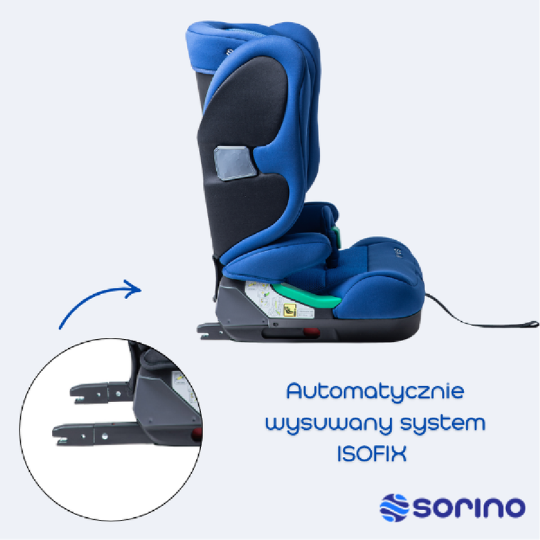 Sorino, Ceres, fotelik samochodowy, blue, 100-150 cm