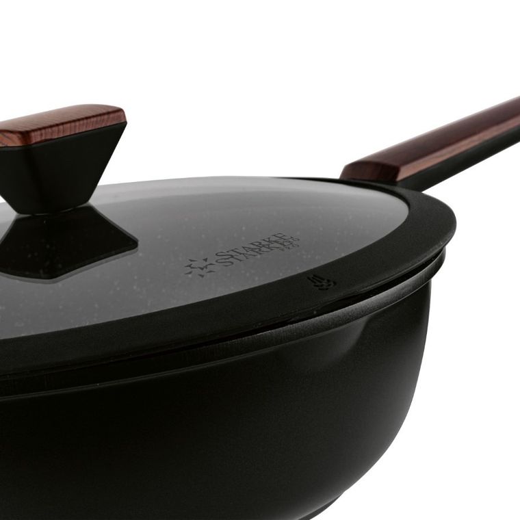 Starke Pro, Redwood, zestaw garnków z pokrywką i patelnia, 10 elementów