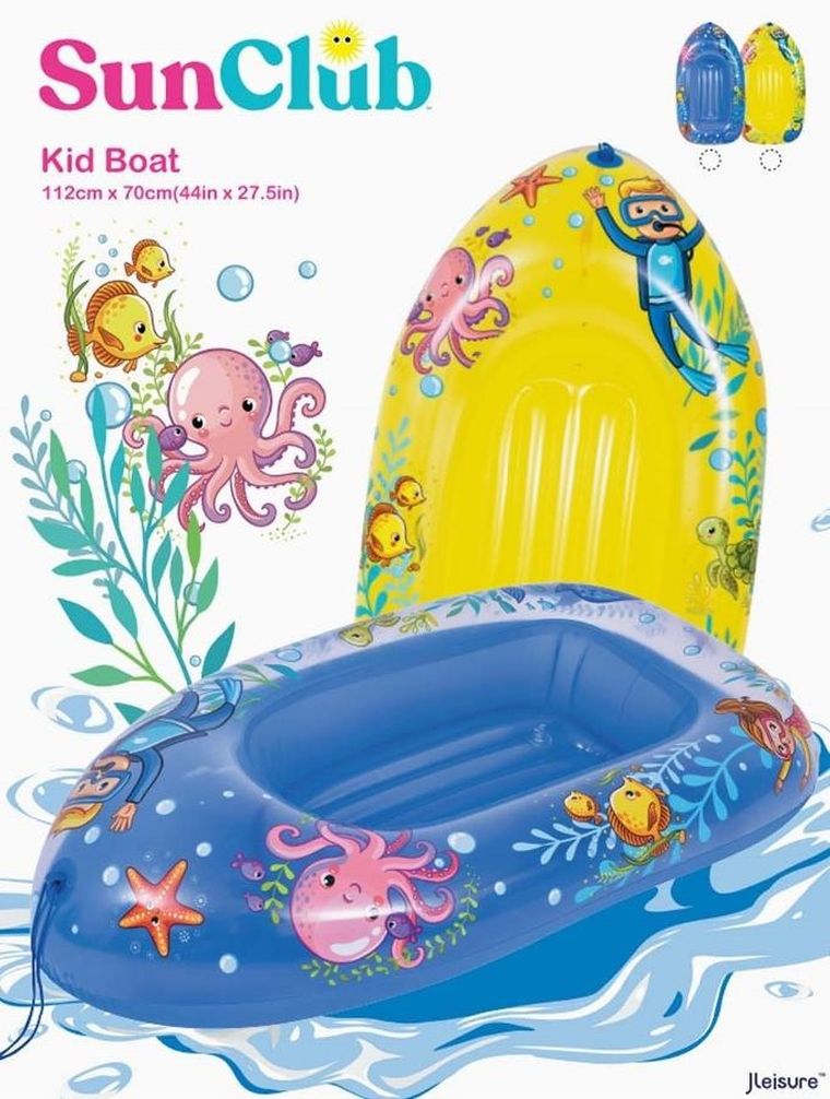 Sun Club, ponton plażowy, żółty, 112-70 cm