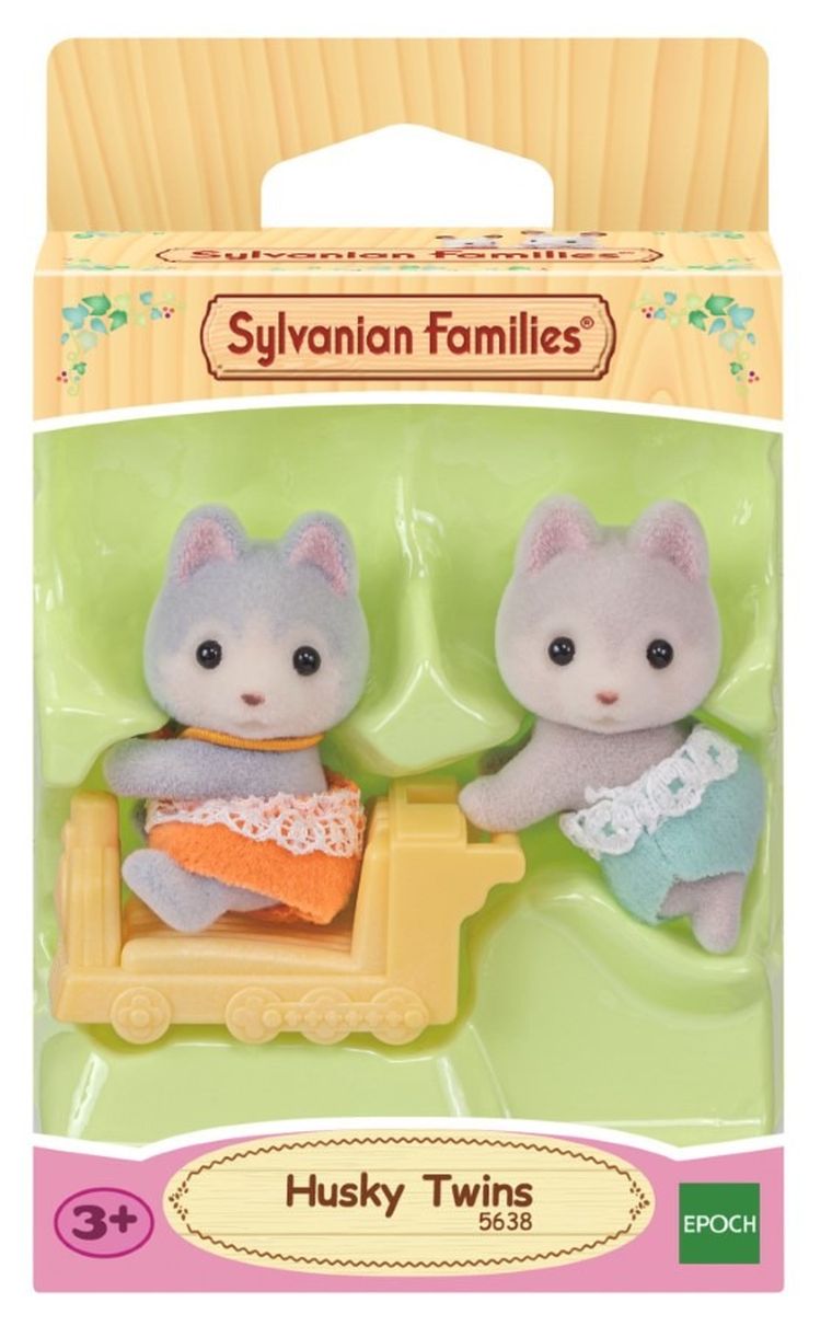 Sylvanian Families, Bliźniaki piesków Husky, zestaw figurek, 5638