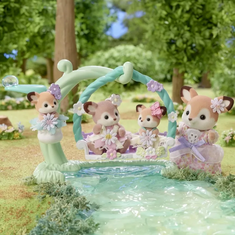 Sylvanian Families, Jelonki na kwiatowej huśtawce, zestaw z figurkami, 5801