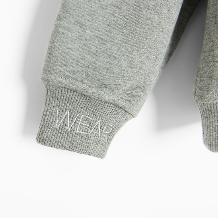 Szara bluza z kapturem o kroju oversize NOWEAR