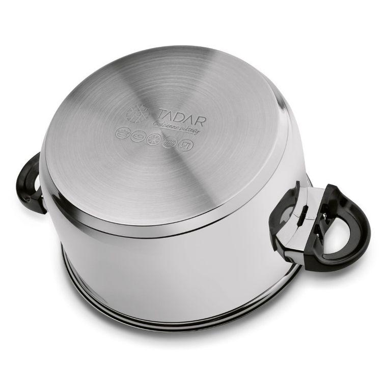 Tadar, Basic, garnek ze stali nierdzewnej z pokrywką, 24 cm, 5,7l